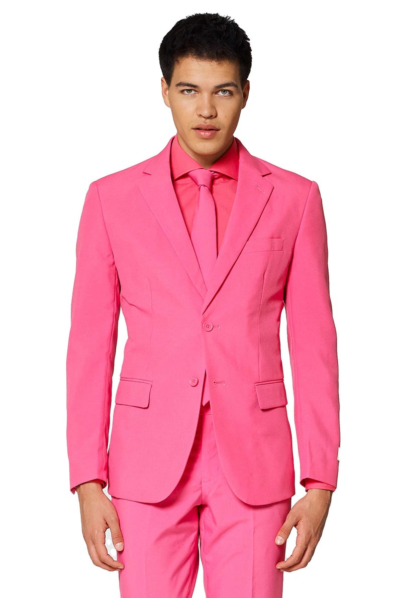 OppoSuits - Men's - Solid Color Suit Mr. Pink - 44 - Pink - Image 2